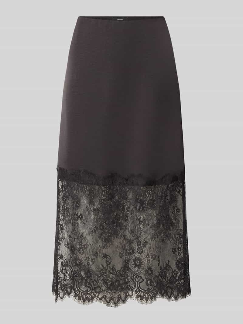 Vero Moda Regular fit midi-rok met kant model 'OLLIE'