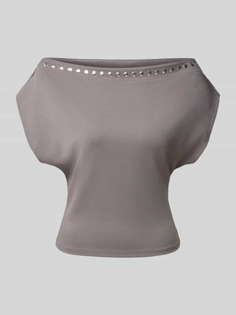 Gina Tricot T-shirt met viscose model 'Decor'