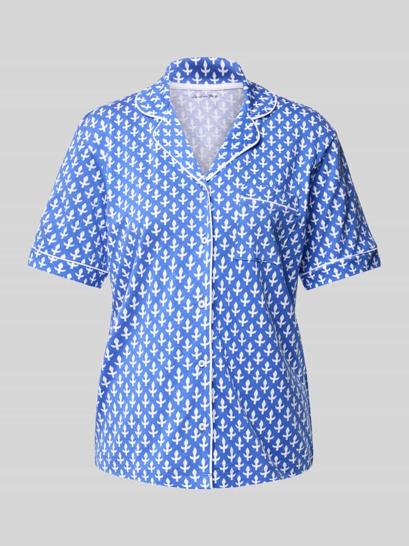 Christian Berg Woman Pyjamabovendeel met knoopsluiting