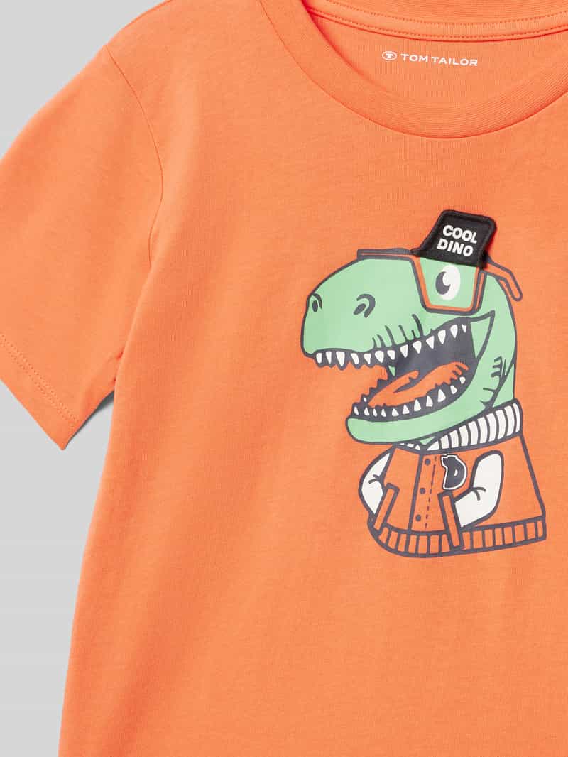 Tom Tailor Regular fit T-shirt met interactieve garnering