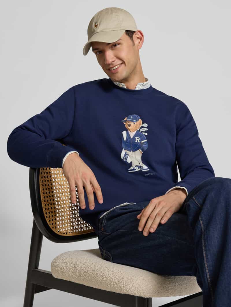 Polo Ralph Lauren Sweatshirt met motiefprint en ronde hals
