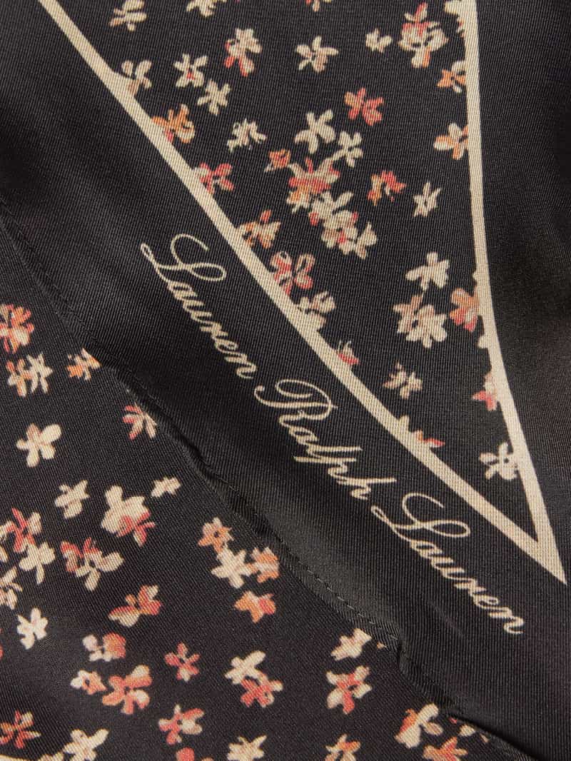 Lauren Ralph Lauren Zijden sjaal met labelopschrift