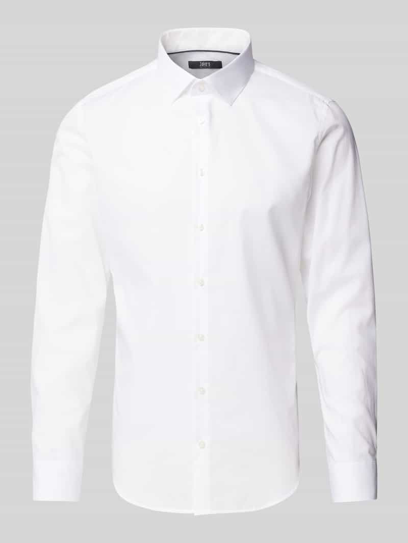 Slim fit zakelijk overhemd met kentkraag