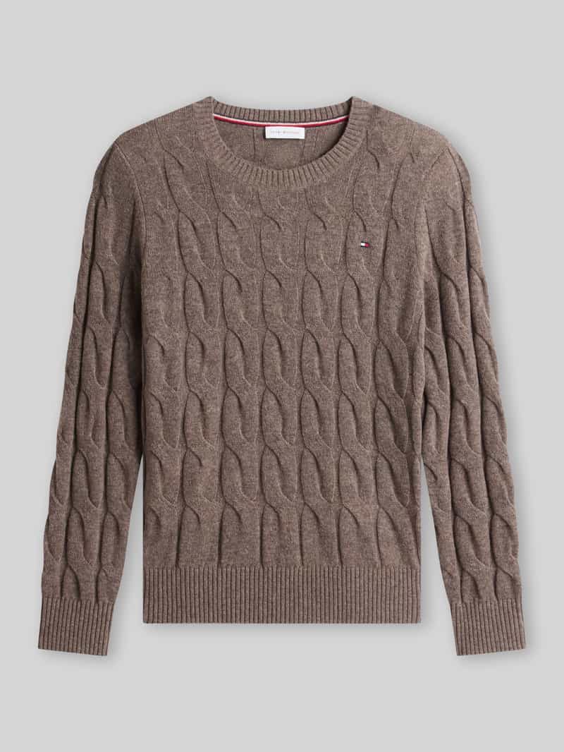 Tommy Hilfiger Regular fit pullover van pure wol