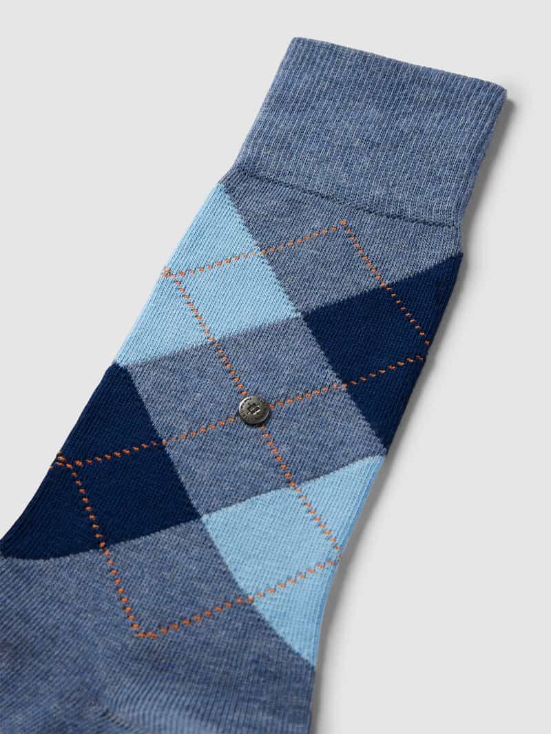 Burlington Sokken met ruitmotief model 'KING'