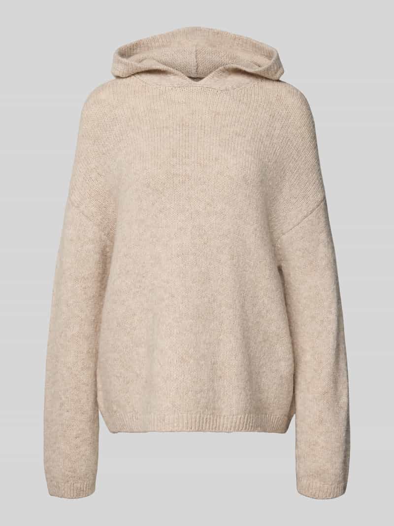Marc O'Polo Regular fit gebreide hoodie met alpaca en scheerwol