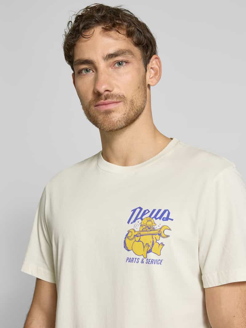 DEUS EX MACHINA T-shirt met label- en motiefprint model 'Overbite'