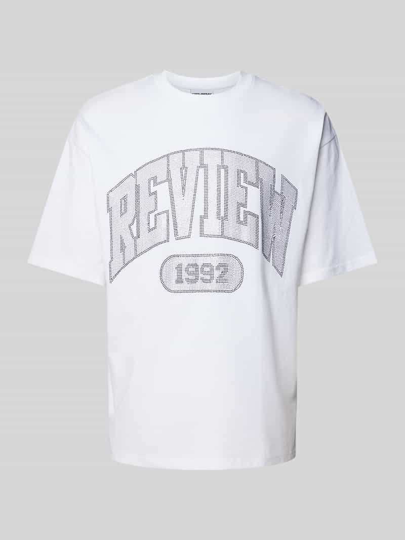 REVIEW Oversized T-shirt met labelprint
