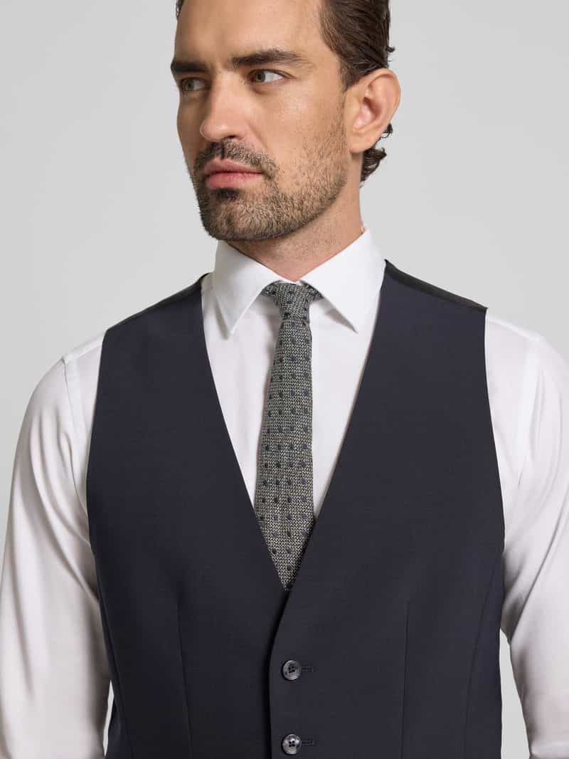 Boss Regular fit gilet van scheerwolmix