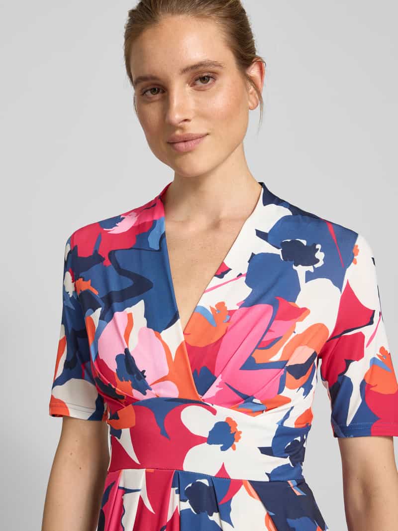 Vera Mont Knielange cocktailjurk in wikkellook