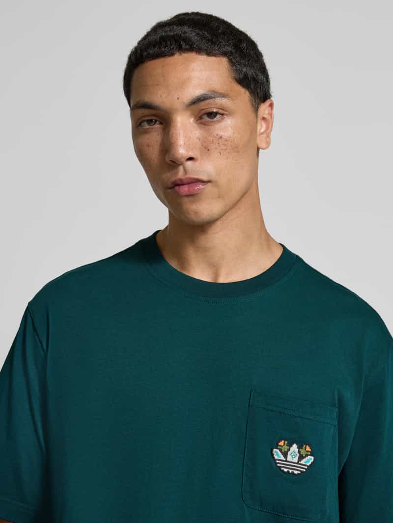 adidas Originals T-shirt met borstzak en labelstitching