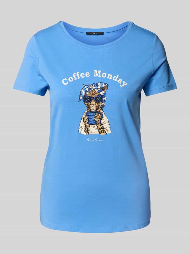 Zero T-shirt met motiefprint