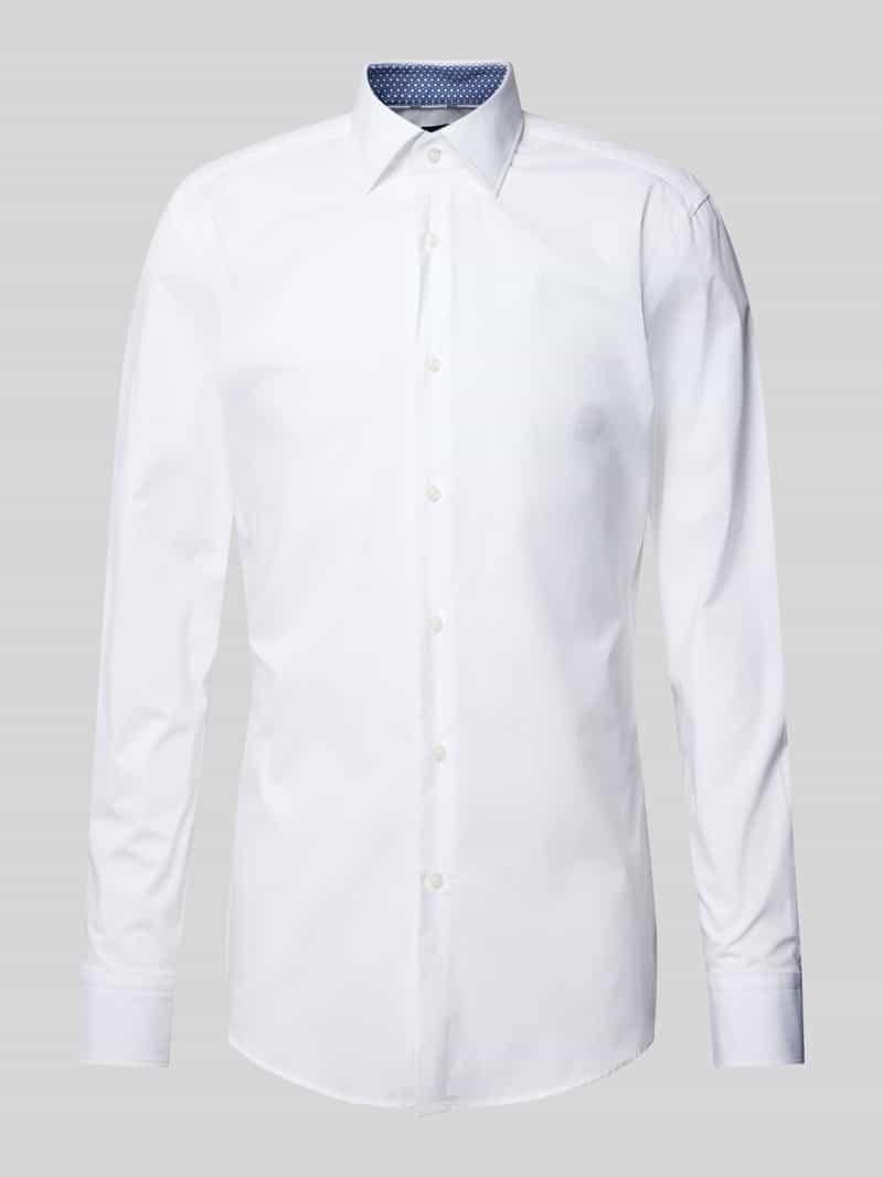 Boss Slim fit zakelijk overhemd met kentkraag model 'Hank'