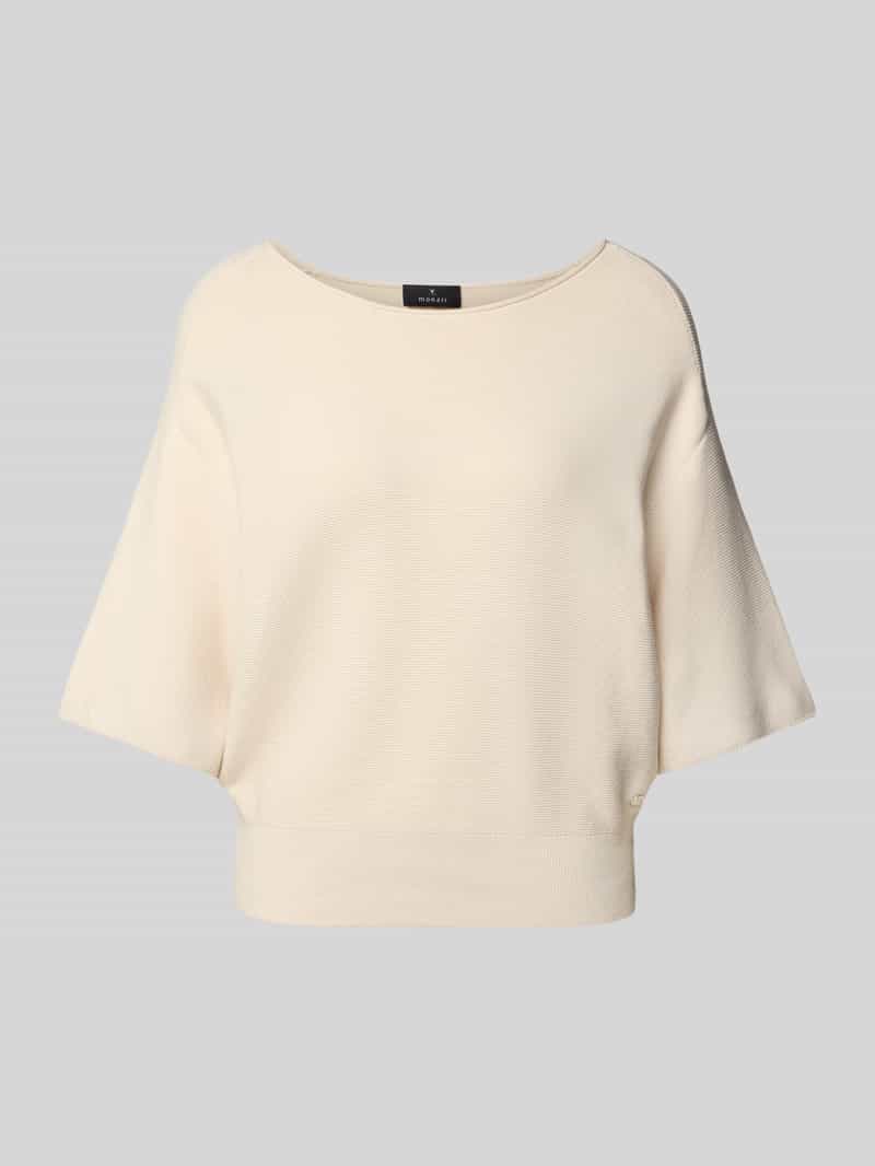 monari Gebreide pullover met 1 2-mouwen