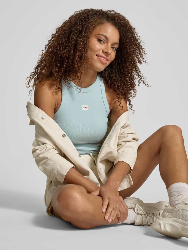 Calvin Klein Jeans Tanktop met ribboorden