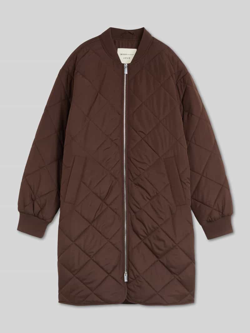 Tom Tailor Denim - Gewatteerde jas met bomberkraag - Maat M - cool dark brown