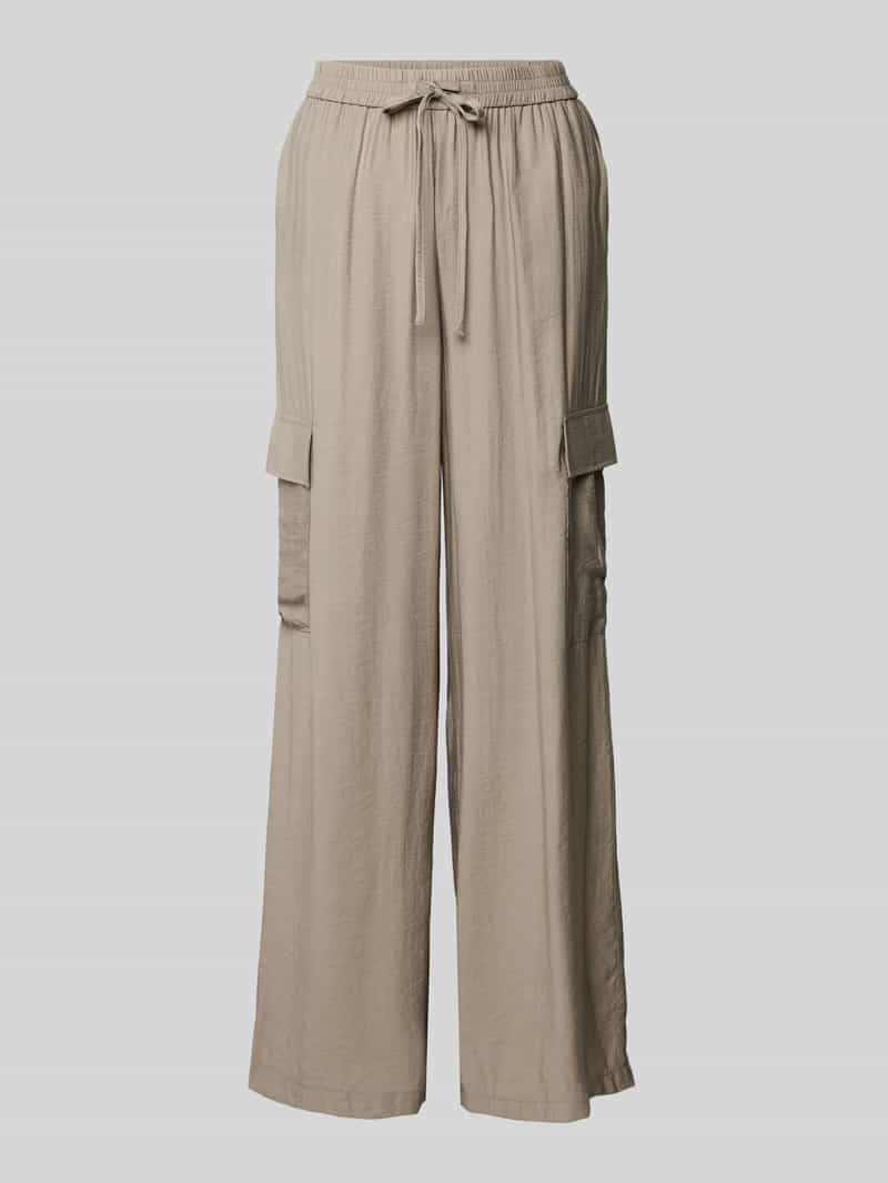 Jake*s Casual Wide leg cargobroek met elastische band