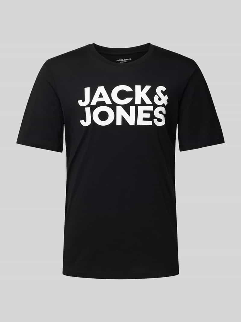 jack & jones T-shirt met labelprint model 'CORP'