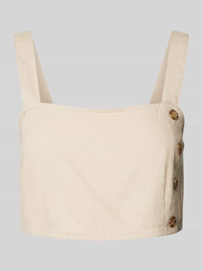 Crop top van linnen-viscosemix model 'CARO'