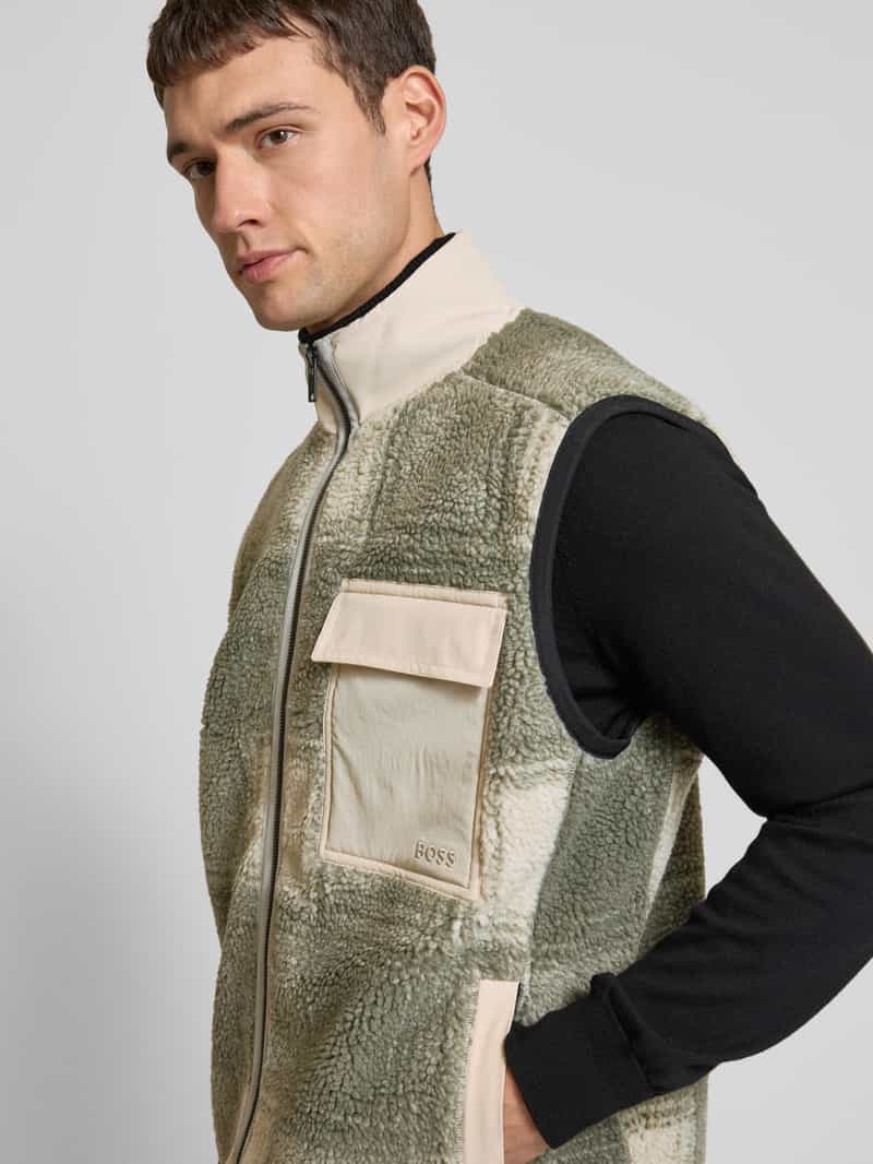 Boss Orange Gilet met teddybont