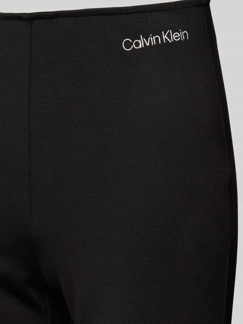 Calvin Klein Jeans Flared legging met labelstitching model 'MILANO'