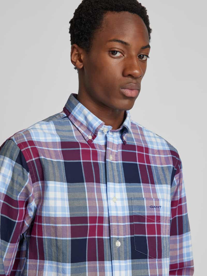 Gant Regular fit vrijetijdsoverhemd met labelstitching