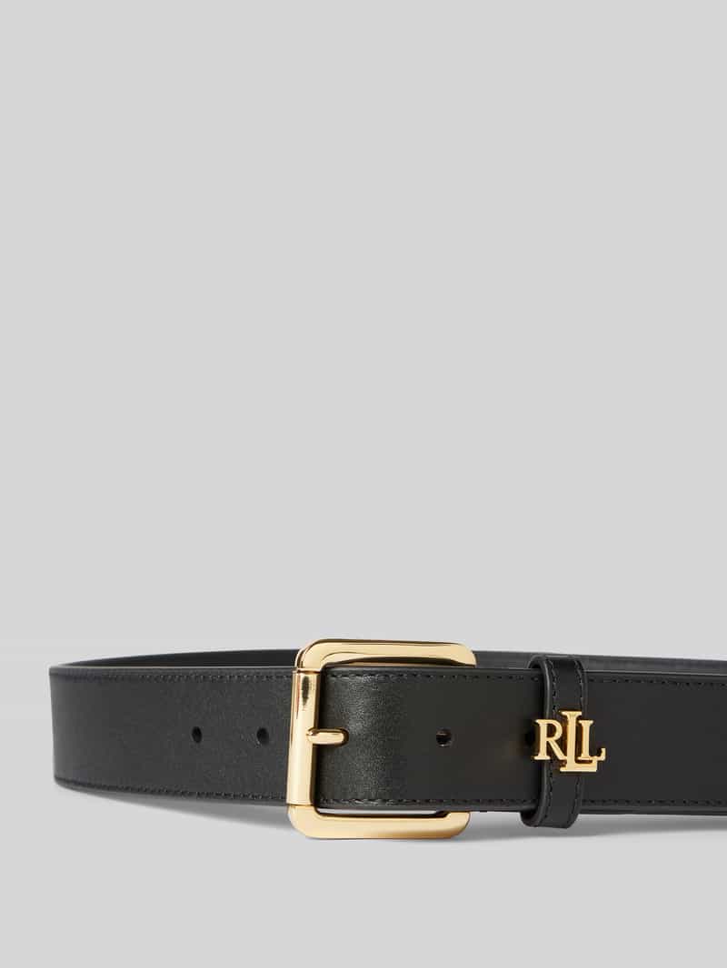Lauren Ralph Lauren Leren riem met labelapplicatie model 'LOGO KEEPER'