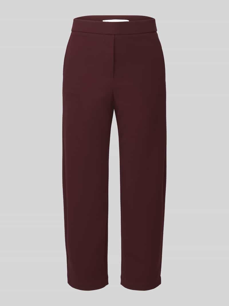 Raffaello Rossi Regular Fit Barrel Leg Hose mit Label-Detail Modell 'PHIBI' in Bordeaux, Größe 34 211495934