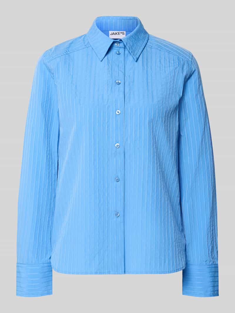 Jake*s Casual Regular fit blouse met lange mouwen met viscose