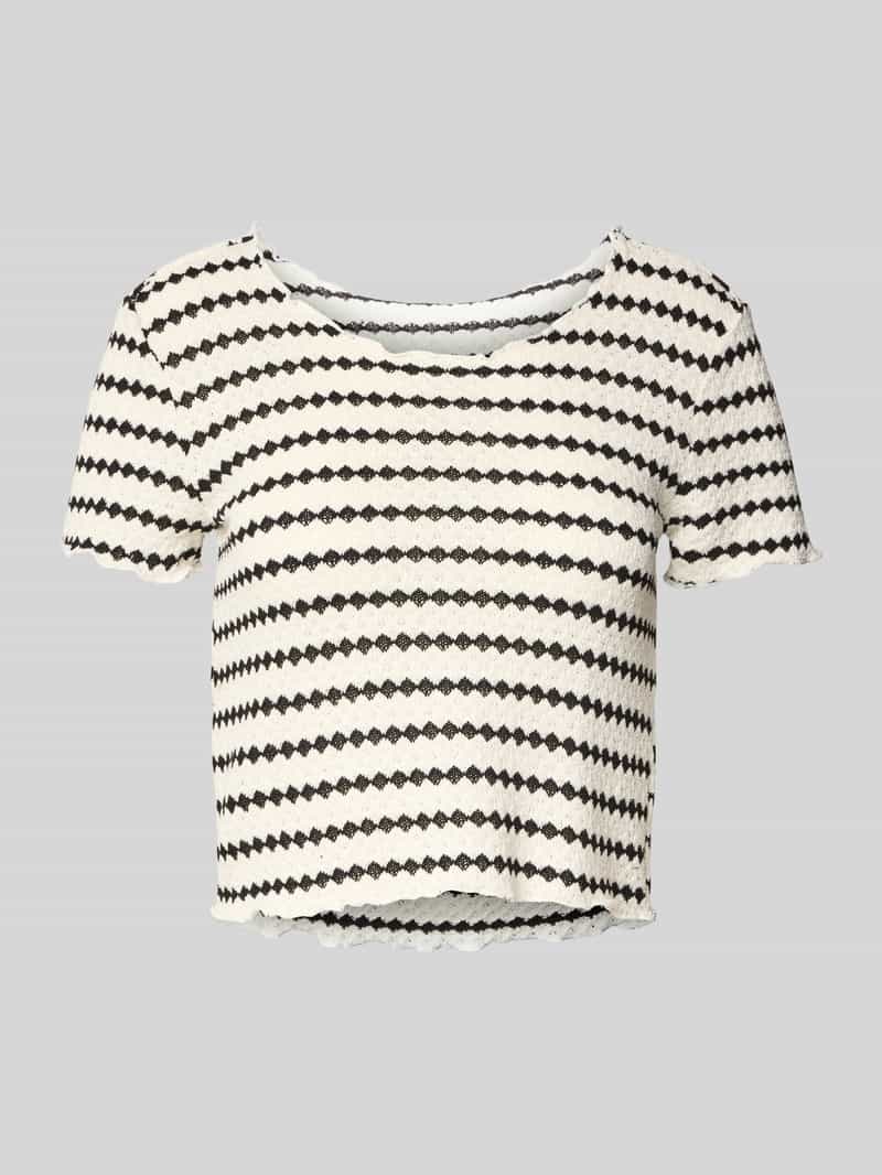 Only Slim fit T-shirt met all-over motief model 'LEVA'