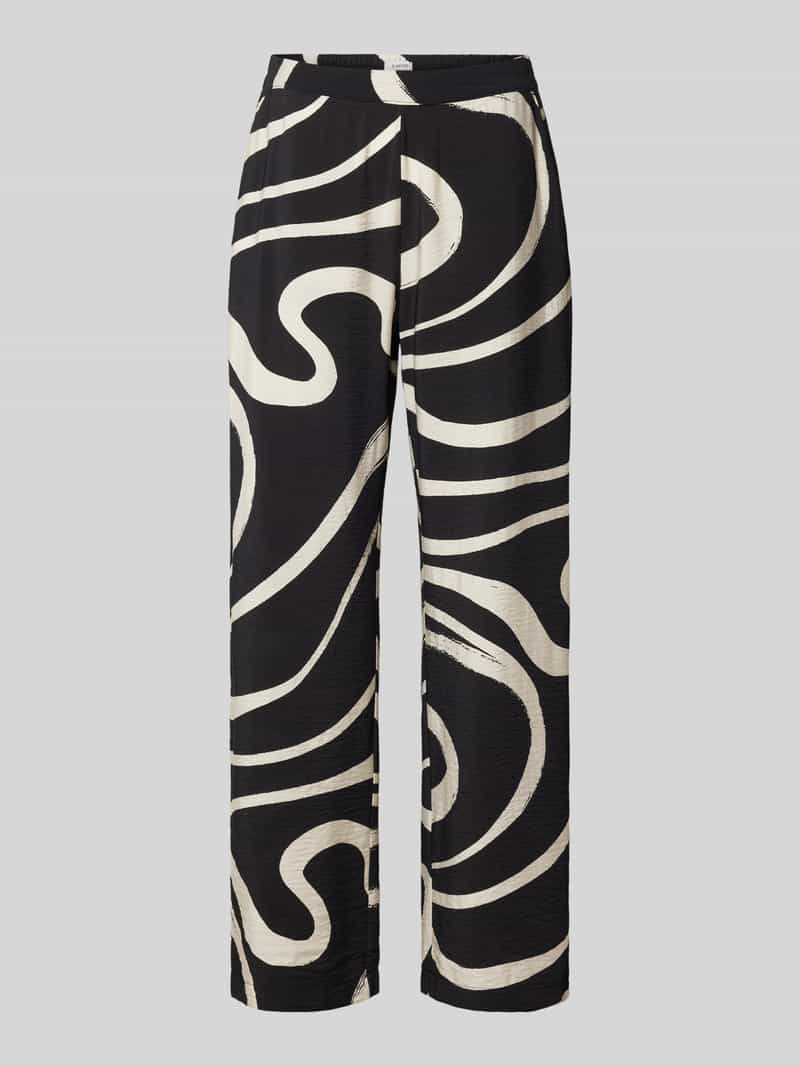 b.Young Wide leg stoffen broek met all-over print model 'Ibine'