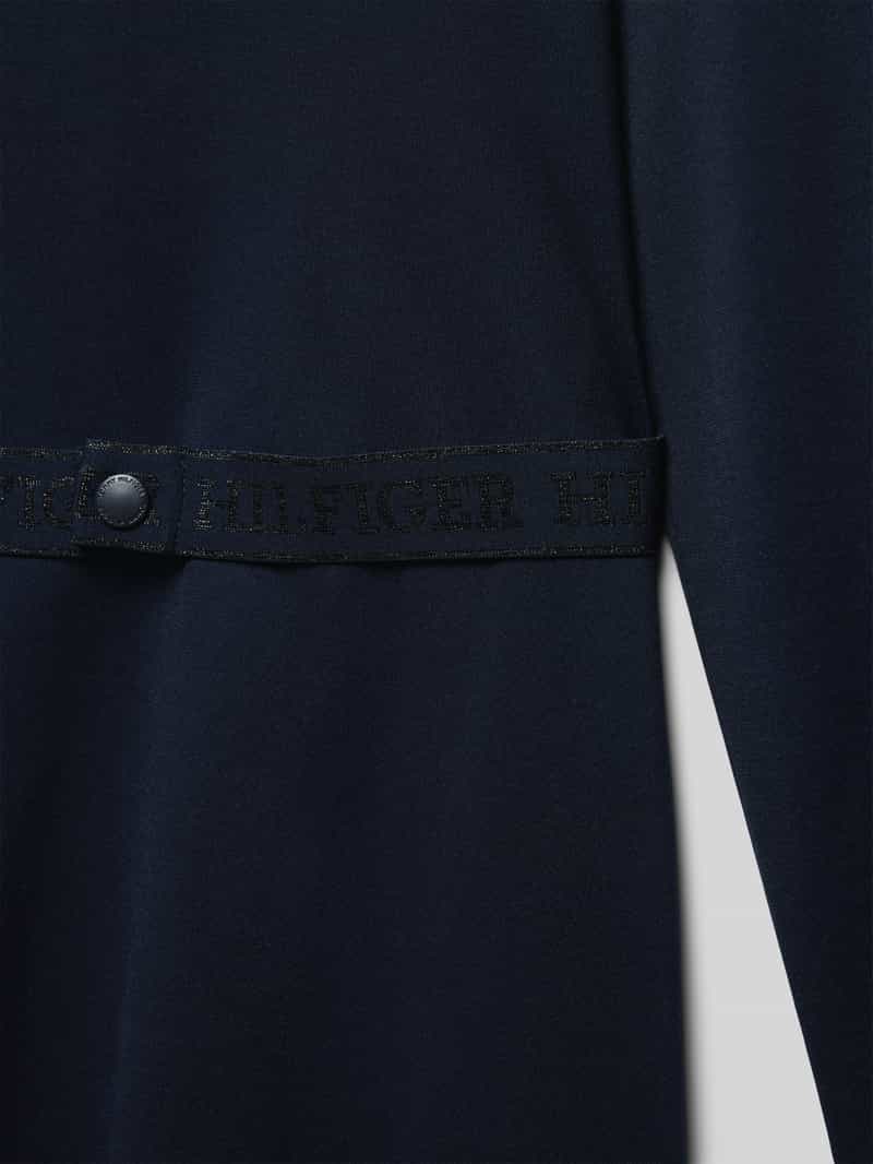 Tommy Hilfiger Teens Jurk met labelstitching en ceintuur