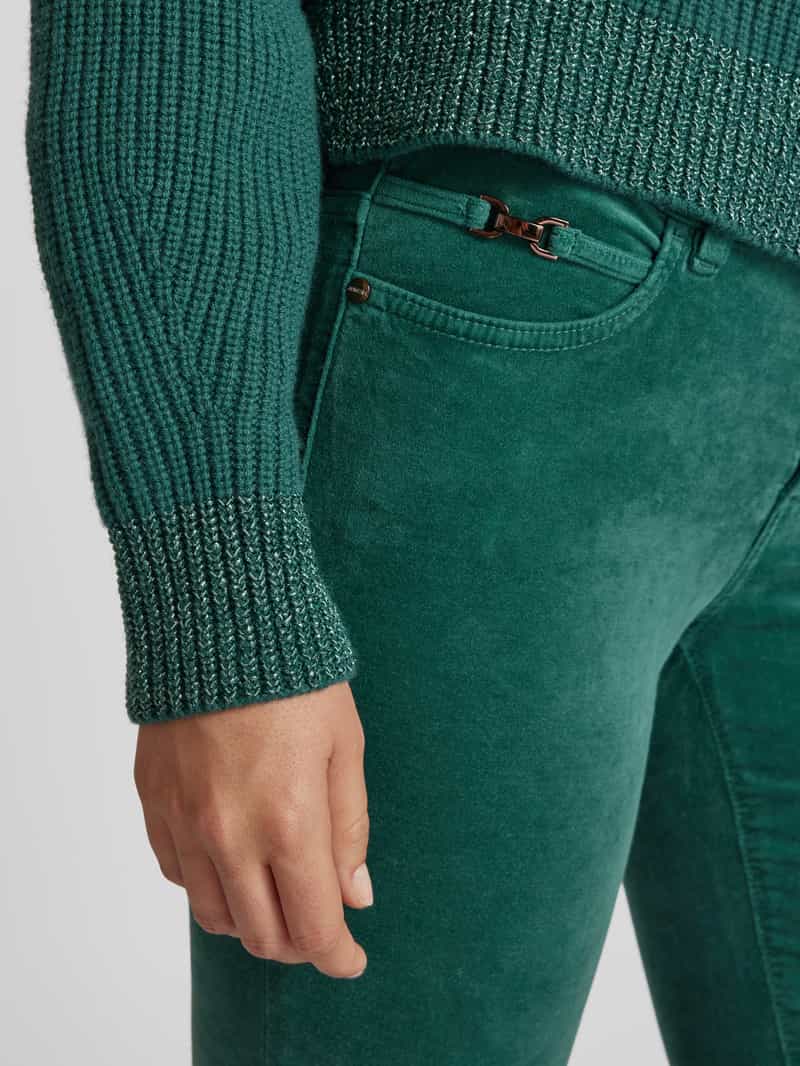 Marc Cain Slim fit broek met siernaden