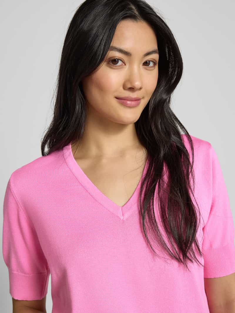 FREE QUENT Gebreid shirt met V-hals model 'Katie'