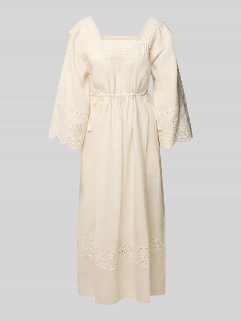 Weekend Max Mara Linnen jurk met broderie anglaise model 'LUGLIO'