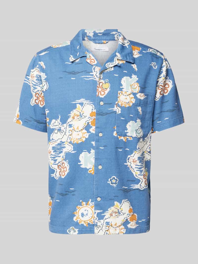 Knowledge Cotton Apparel Regular fit vrijetijdsoverhemd met knoopsluiting
