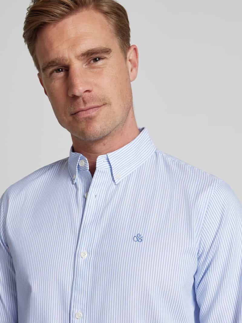Scotch & Soda Regular fit vrijetijdsoverhemd met logostitching model 'CORE'