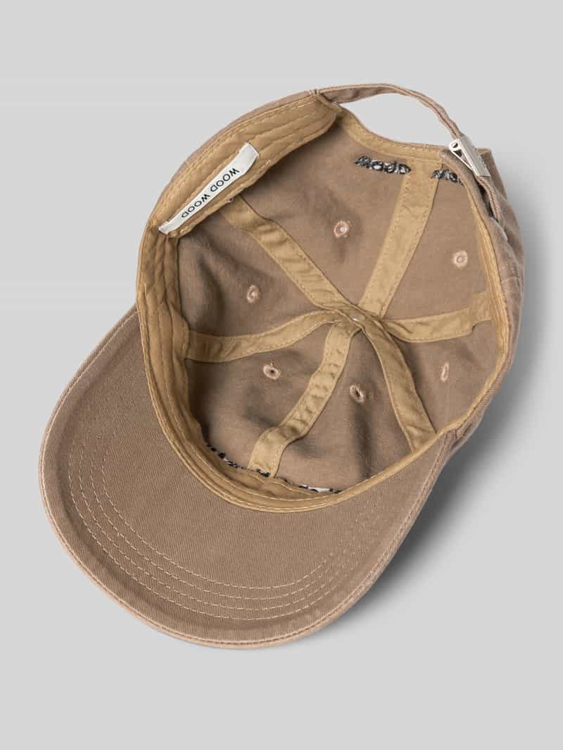 Wood Baseballpet met statementstitching