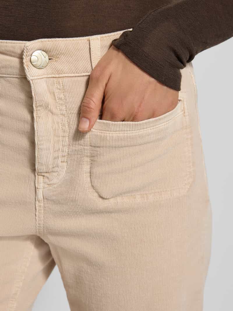 OPUS PANTS Flared fit corduroy broek met klepzakken model 'Melly'