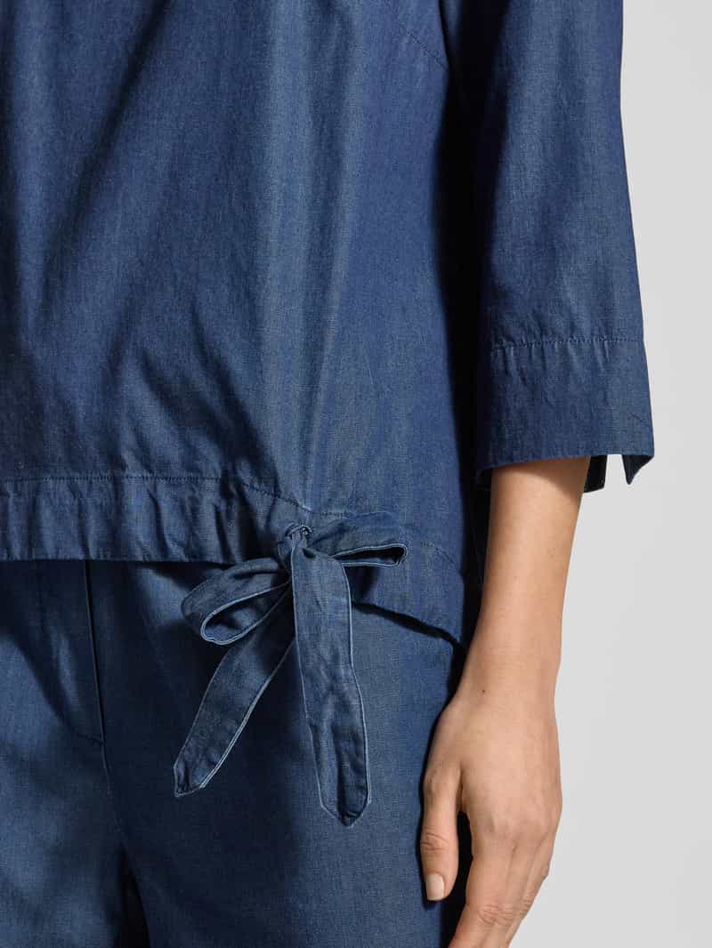 Christian Berg Woman Regular fit jeansblouse met ronde hals