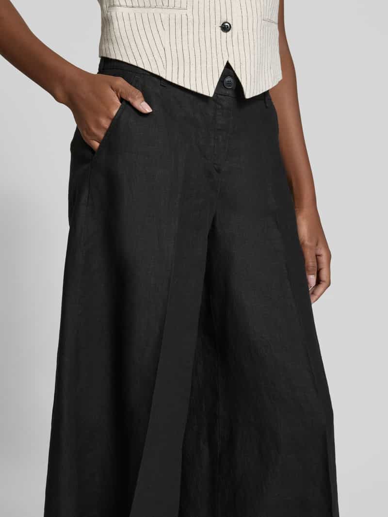 BRAX Wide leg linnen broek met verkort model 'STYLE.MELLI'