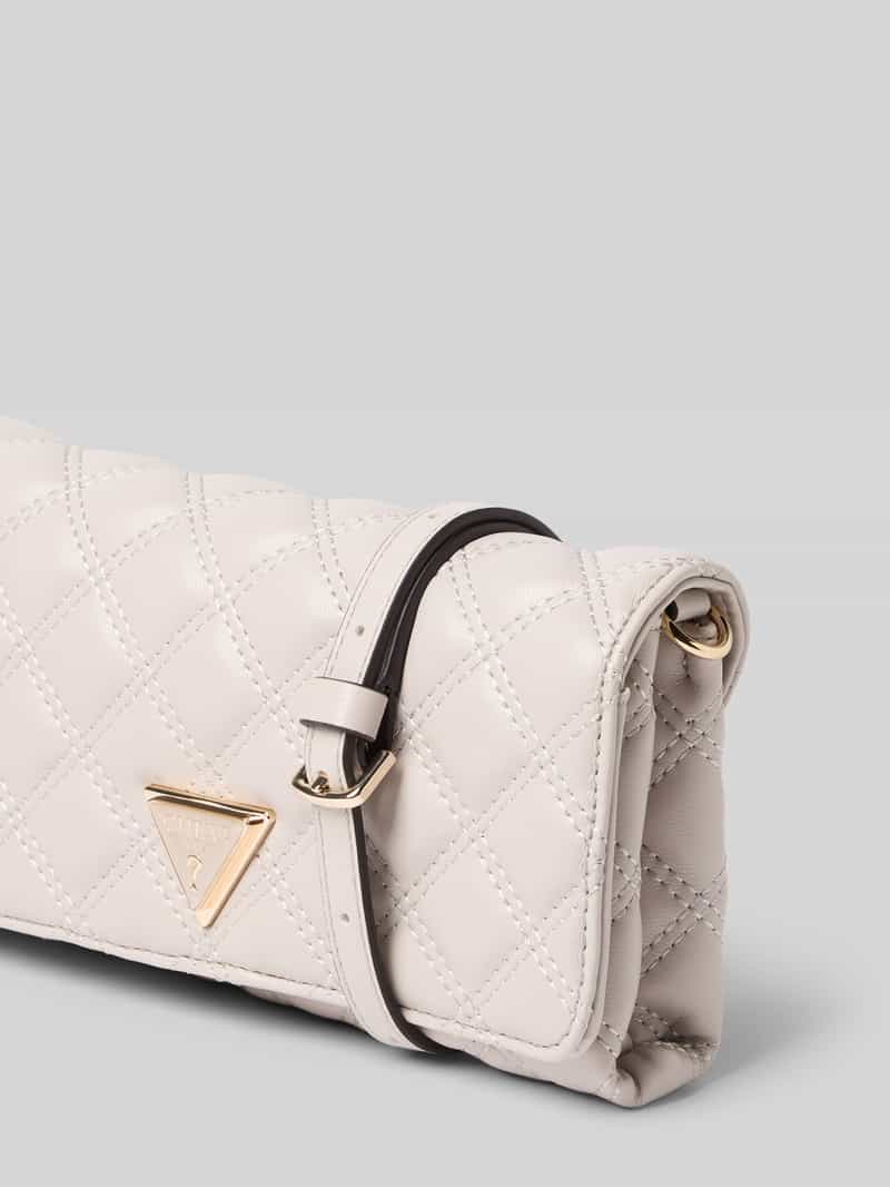 Guess Clutch met doorgestikte naden en labelapplicatie model 'GIULLY II'