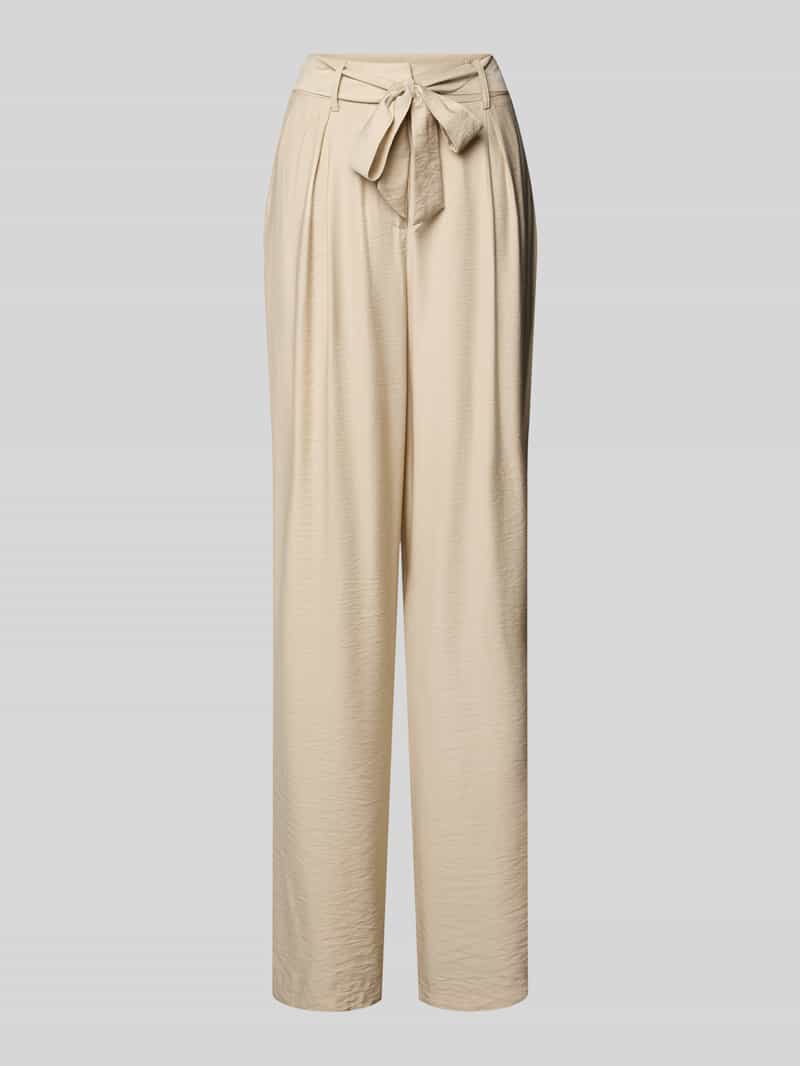 MSCH Copenhagen High waist broek met strikceintuur model 'Nyla Amabella'