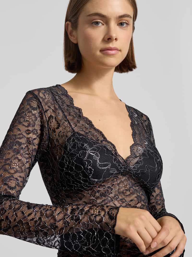 Only Regular fit blousetop met motief met effectgaren model 'CHLOE'