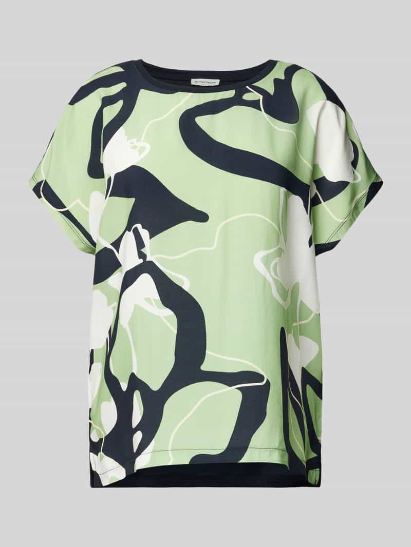 Tom Tailor Regular fit T-shirt van viscose en een mix van katoen en modal