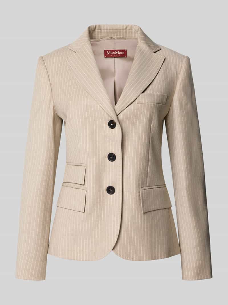 Max Mara Studio Regular fit blazer van scheerwolmix model 'PANINO'