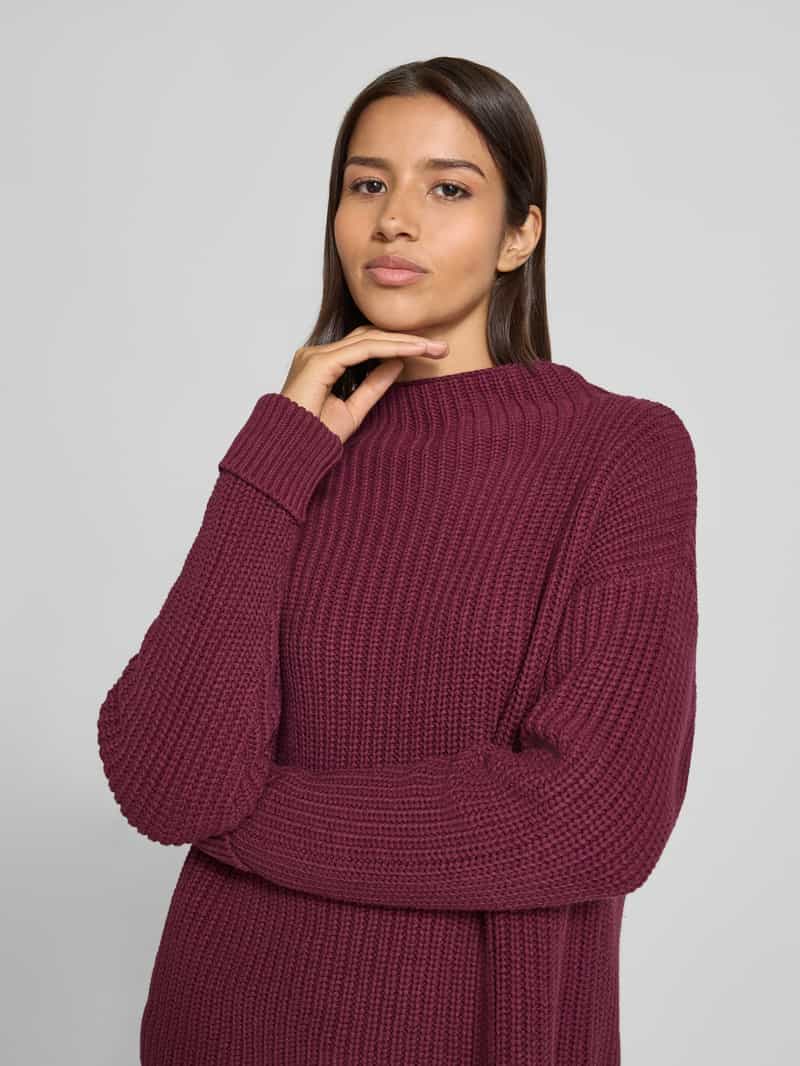 Selected Femme Regular fit gebreide pullover van katoenmix model 'SELMA'