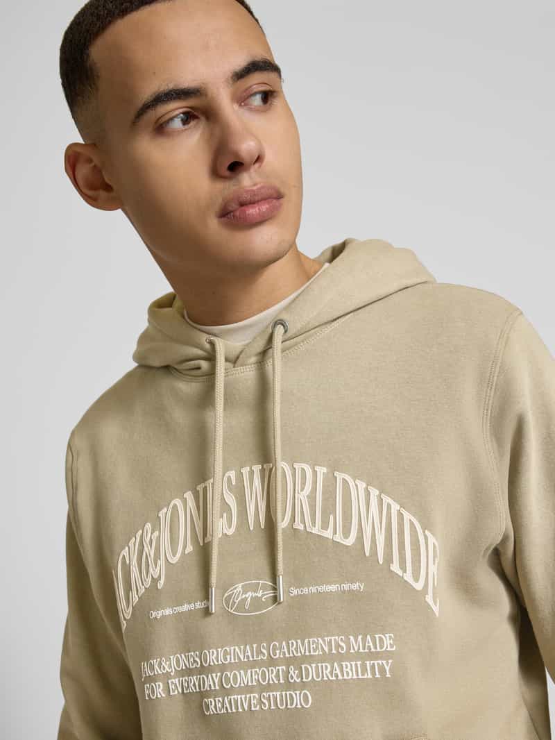 jack & jones Hoodie met labelprint