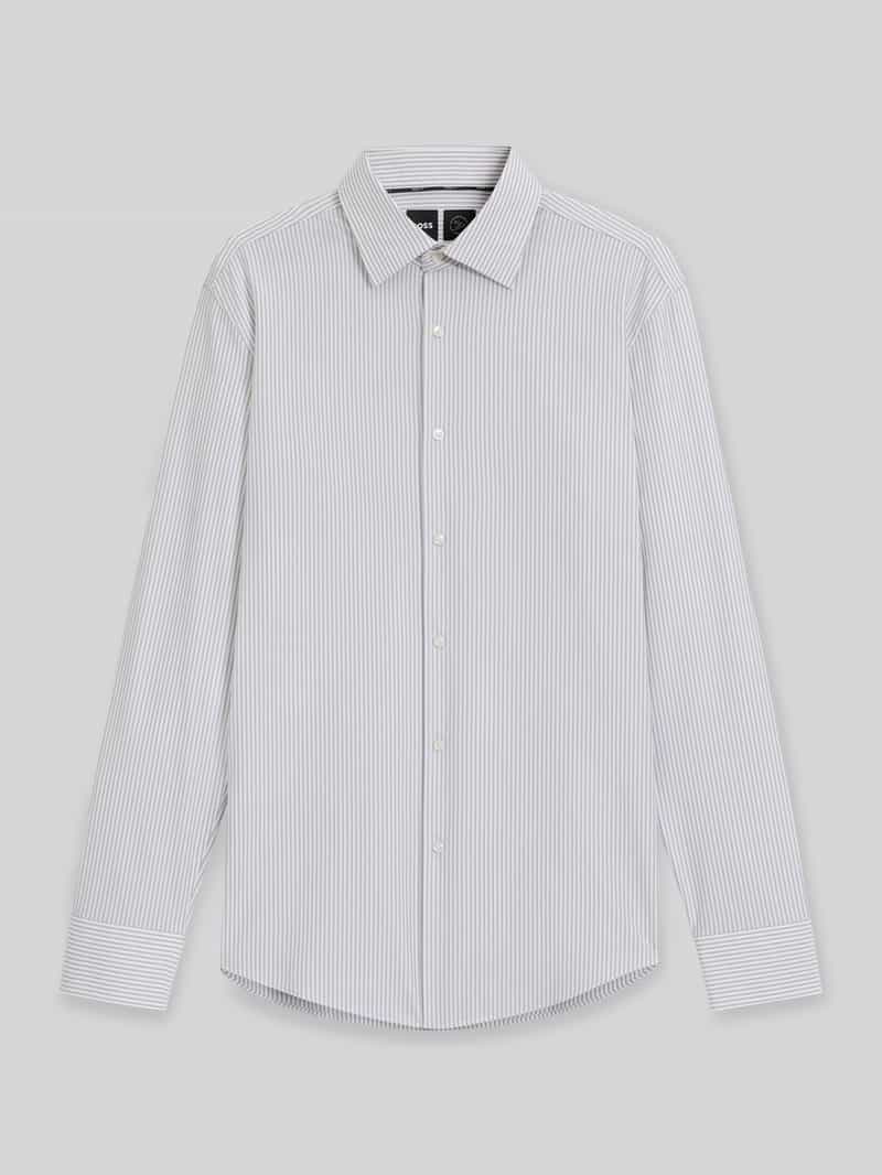Boss Slim fit zakelijk overhemd met kentkraag model 'HANK'