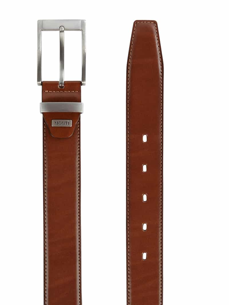 Monti Leren riem met doornsluiting van metaal